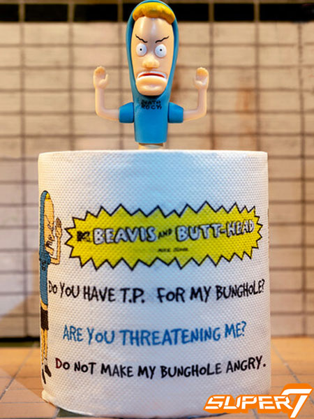 Super 7 Beavis and Butt Head Cornholio Box Set with Toilet Paper